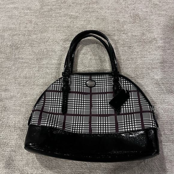 Coach Handbags - Coach Peyton Cora Glen Plaid Dome Satchel F33319 | Dark Academia Goth Old Money